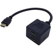 Adaptador HDMI 1 porta Macho x 2 portas Fêmeas Duplicador