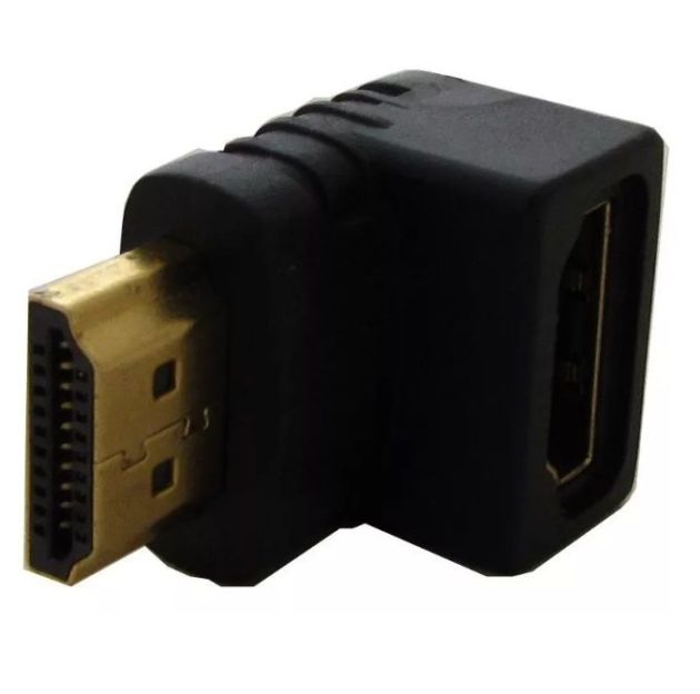 Adaptador HDMI em L Macho x Femêa 90 Graus