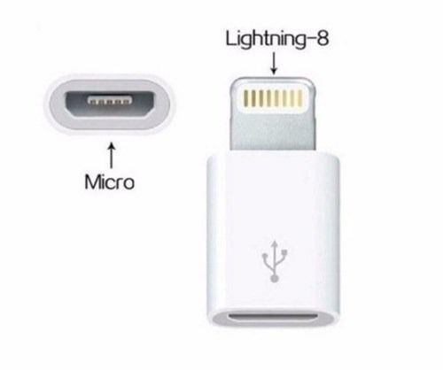 Adaptador Micro USB X Lightning 8  XC-ADP-02