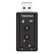 Adaptador Placa de Som USB 7.1 Canal Virtual