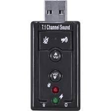 Adaptador Placa Som USB 7.1 Canal Virtual