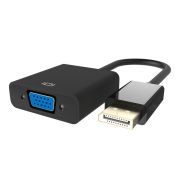 Cabo Adaptador VGA Fêmea X Displayport Macho cabo 15 cm Preto