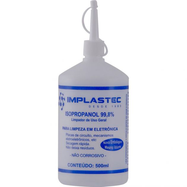 Alcool Isopropanol 99,8% 500ml Implastec