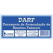 Bloco DARF - Documento de Arrecadação de Receita Federal 100 folhas
