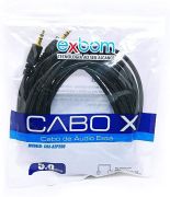 Cabo Áudio P2ST M x P2ST M5,00m (CX Som) Exbom