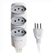 Extensão Elétrica 3 Tomadas 3 Pinos com 5 metros 10A Ref.1539 Daneva Cinza