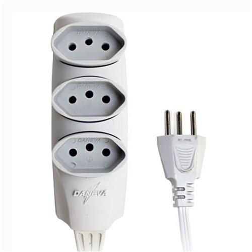 Extensão Elétrica 3 Tomadas 3 Pinos com 5 metros 10A Ref.1539 Daneva Cinza