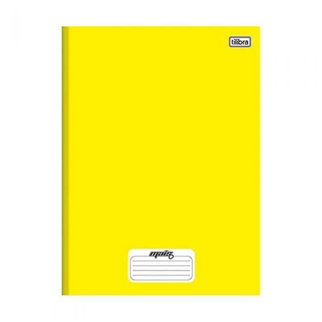 Caderno Brochura Costurado Capa Dura 1/4 48 Folhas Tilibra - Amarelo