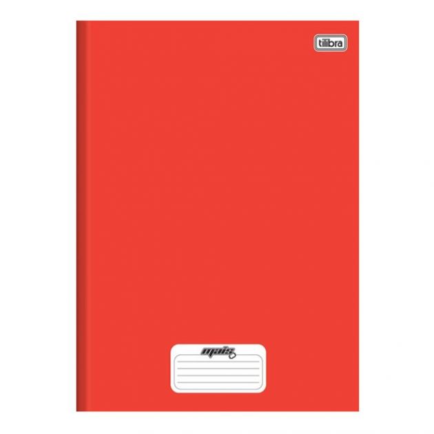 Caderno Brochura Costurado Capa Dura 1/4 48 Folhas Tilibra - Vermelho 14,00×20,80