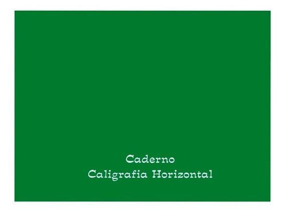 Caderno Brochura CD Caligrafia Horiz 96 Folhas Verde