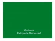 Caderno Brocura CD Caligrafia Horiz 48 Folhas Verde