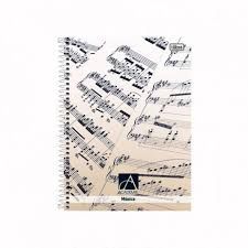 Caderno de Música Universitário 80 Folhas Fontes Mistas *Capas Sortidas*