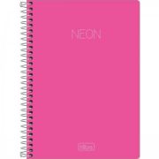 Caderno Espiral Capa Flexível  1/4 80 Folhas Tilibra Rosa Neon