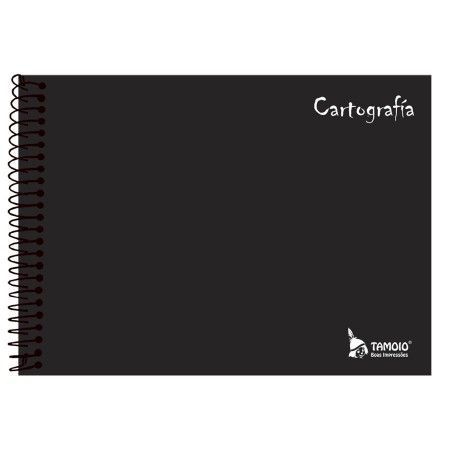 Caderno Cartografia e Desenho Cat Noir 96 Folhas - Tilibra Preto