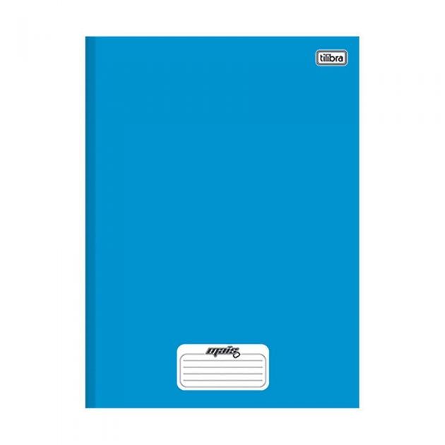 Caderno Universitário Brochura Capa Dura 96 Folhas Azul Tilibra