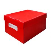Caixa Plástica Organizadora Novaonda Fosca com Pegador Tamanho M Vermelha Polibras