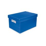 Caixa Plástica Organizadora Novaonda Fosca com Pegador Tamanho M Azul Polibras