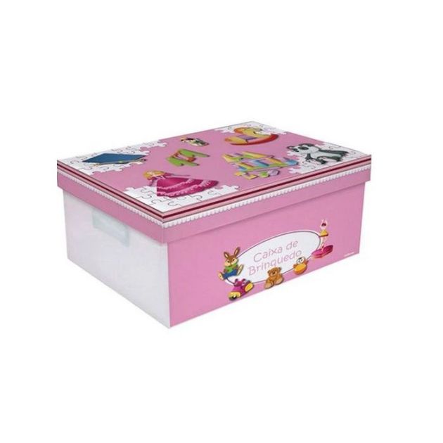 Caixa Plastica Organizadora "EXG" The Best Box Kids Rosa