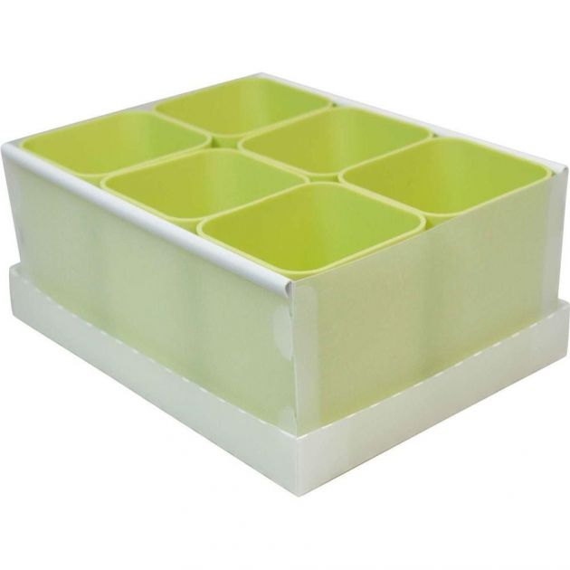 Caixa Plastica Organizadora Objetos 2193-V com 6 Verde