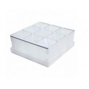 Caixa Plastica Organizadora Objetos 2194-H com 9 Porta Objetos Cristal