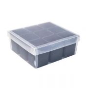 Caixa Plastica Organizadora Objetos 2194-P com 9 Porta Objetos Preto