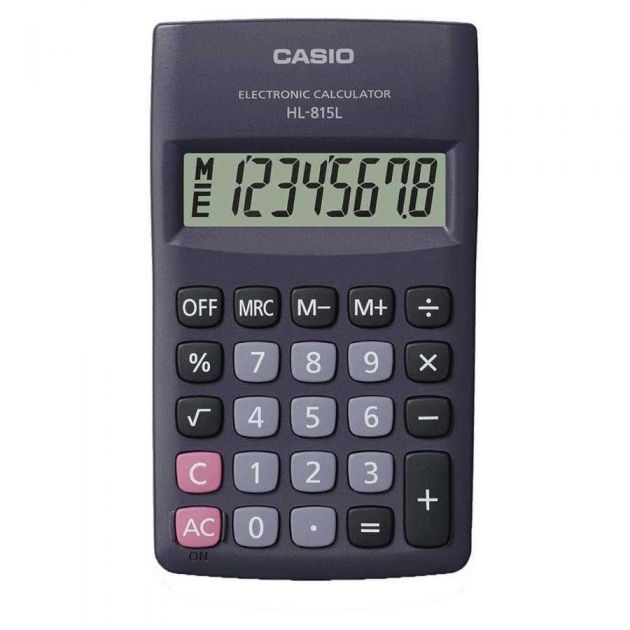 Calculadora de Bolso Casio HL-815L WE S4 DP Preta