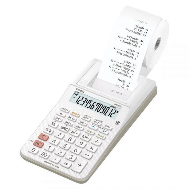 Calculadora Casio Impressão 12 dígitos Bivolt HR-8RC Branca