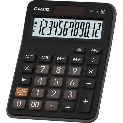 Calculadora Casio Ref.MX-12B BK 12 Dígitos Preta