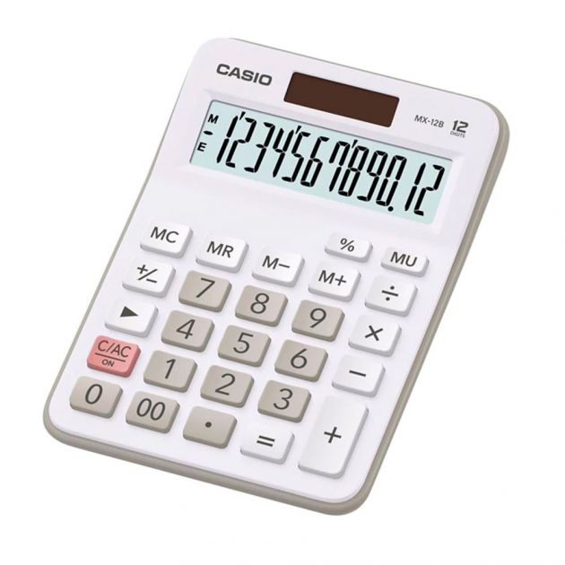 Calculadora Casio Ref.MX-12B WE 12 Dígitos Branca