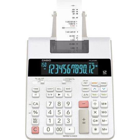 Calculadora de Impressão 12 dígitos Casio FR-2650RC-B-DC Branca