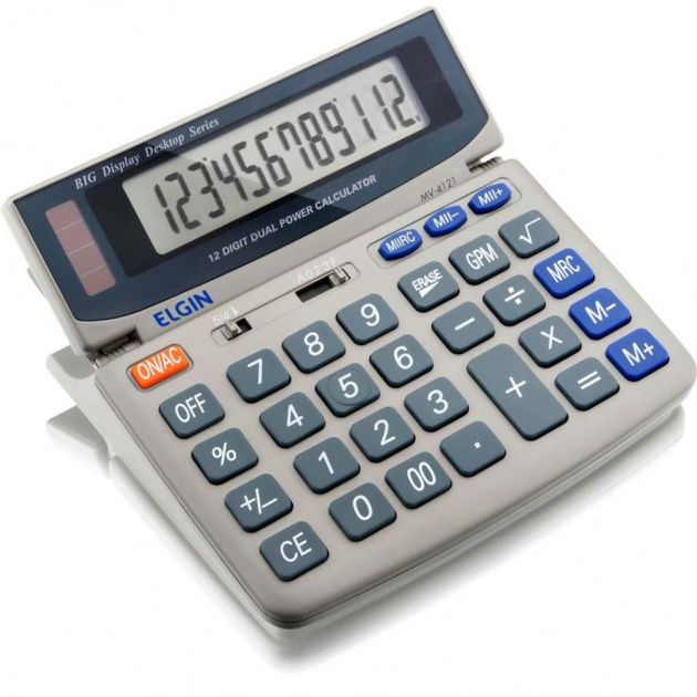 Calculadora de Mesa Elgin Ref.MV 4121 12 Dígitos Cinza