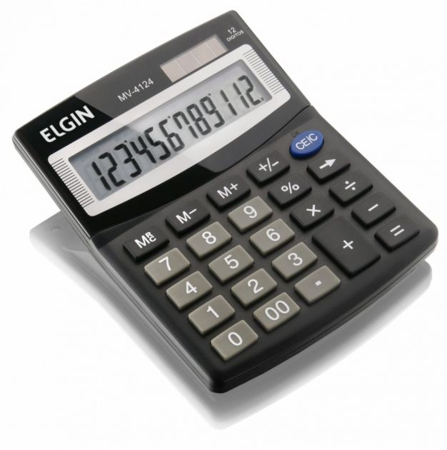Calculadora de Mesa Elgin Ref.MV 4124 12 Dígitos Preta