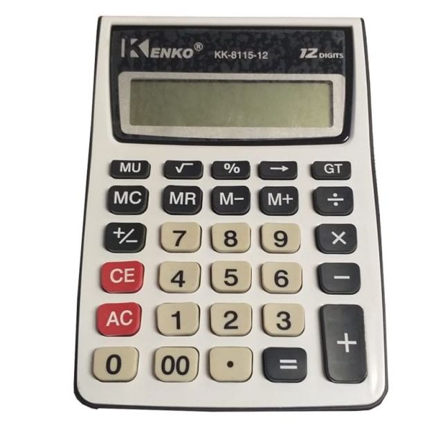 Calculadora de Mesa 12 dígitos Kenko KK-8115-12 Prata