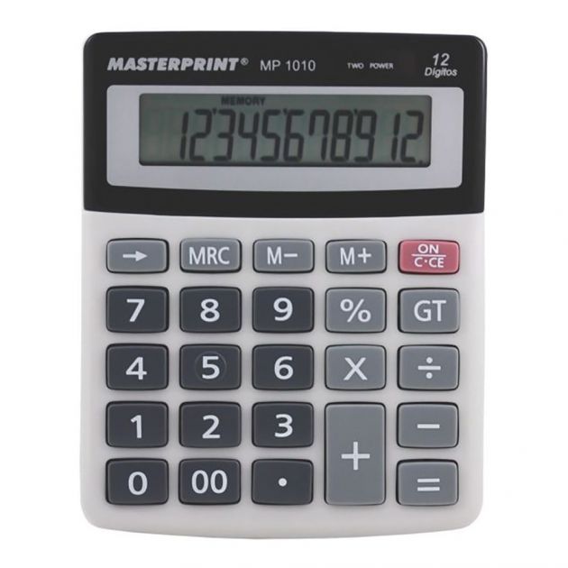 Calculadora de Mesa Masterprint Ref.MP1010 12 Dígitos Cinza