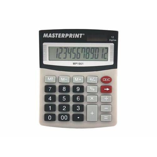 Calculadora de Mesa Masterprint MP1061 12 Dígitos Cinza