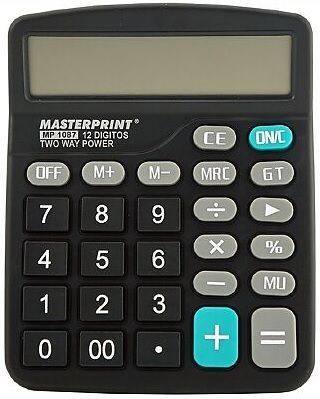 Calculadora de Mesa Masterprint Ref.MP1087 12 Dígitos Preta