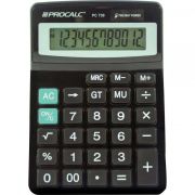 Calculadora de Mesa Procalc Ref.PC 730 12 Dígitos Preta