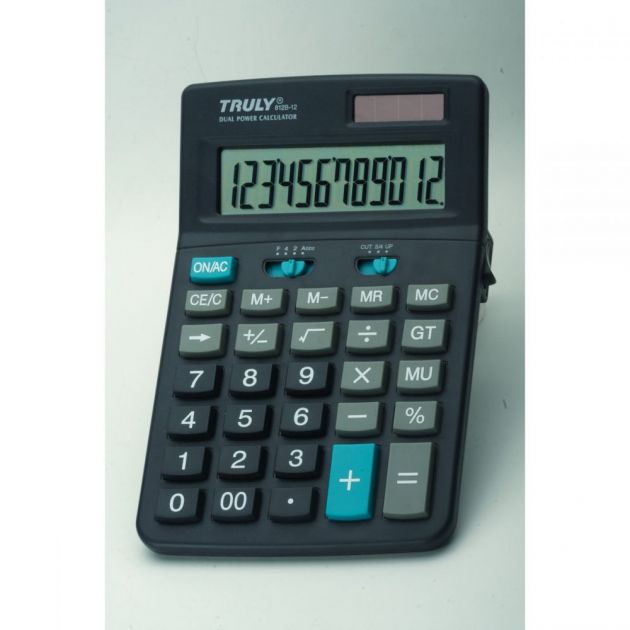 Calculadora de Mesa Truly Ref.812B-12 12 Dígitos Preta