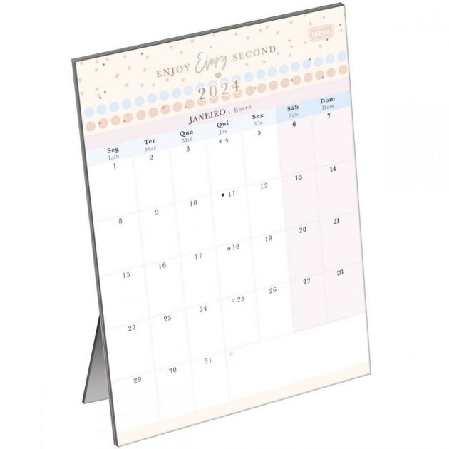 Calendario Planner de Mesa Soho 2024 138mm x 190mm Tilibra