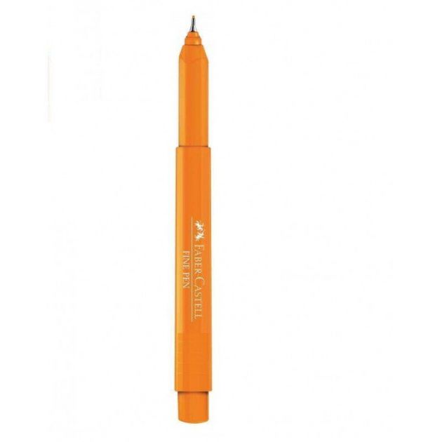 Caneta Hidrográfica Fine Pen 0,4mm Laranja Escuro Faber-Castell