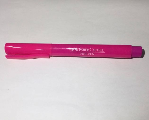 Caneta Hidrográfica Fine Pen 0,4mm Rosa Faber-Castell