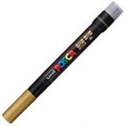 Caneta Pincel Brush Pen Posca Ouro PCF-350 Uni-Ball