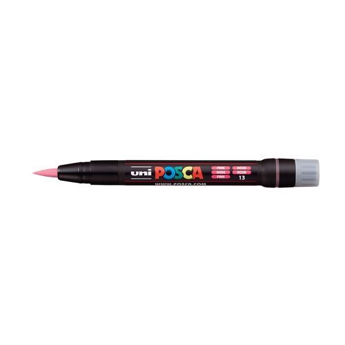 Caneta Pincel Brush Pen Posca Rosa PCF-350 Uni-Ball