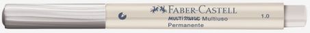 Caneta Pincel Marcador Permanente Multiuso Multimark Faber-Castell Branco 713
