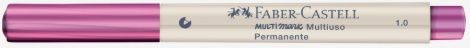 Caneta Pincel Marcador Permanente Multiuso Multimark Faber-Castell  Rosa Metal 815