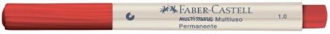 Caneta Pincel Marcador Permanente Multiuso Multimark Faber-Castell  Vermelho 703