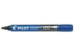 Caneta Pincel Marcador Permanente Pilot 100 Azul