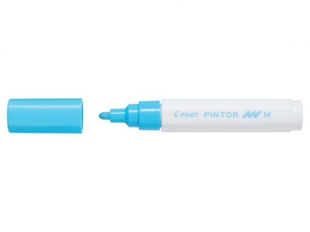 Caneta Pincel Marcador Pilot Pintor Azul Pastel