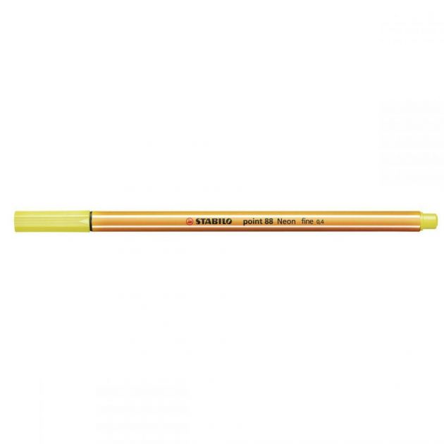 Caneta Hidrográfica 0.4mm Stabilo 88 - Amarelo Neon