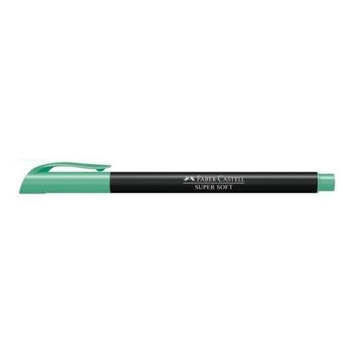 Caneta Hidrográfica SuperSoft Brush Ponta Pincel Verde Agua Faber-Castell
